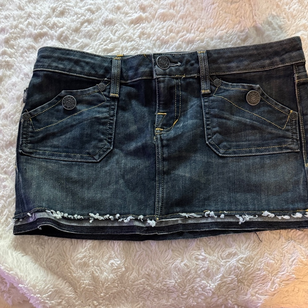 Rock & Republic Blue Black Mini Skirt Casual